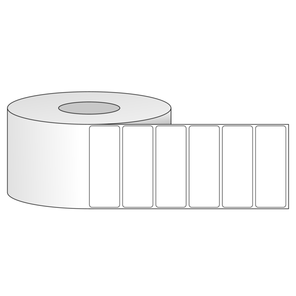 Tem nhãn - Decal trắng dạng cuộn 101.6mm x 38.1mm - Đường kính ngoài 203.2mm