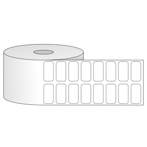 Decal trắng dạng cuộn in tem nhãn 25.4mm x 12.7mm - 2 Tem