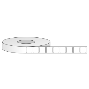 Tem nhãn - Decal trắng dạng cuộn 25.4mm x 25.4mm