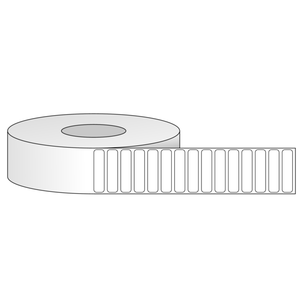 Tem nhãn - Decal trắng dạng cuộn 50.8mm x 12.7mm - Đường kính ngoài 203.2mm