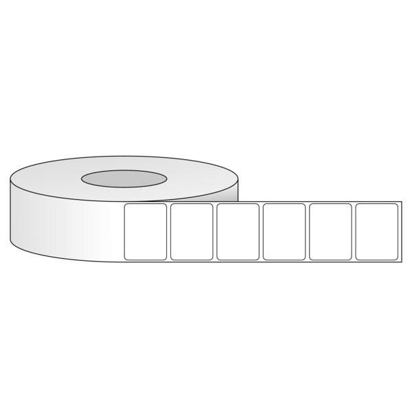 Tem nhãn - Decal trắng dạng cuộn 50.8mm x 38.1mm - Đường kính ngoài 203.2mm