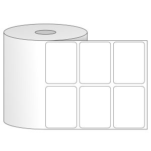 Tem nhãn - Decal trắng dạng cuộn 50.8mm x 38.1mm - 2 Tem