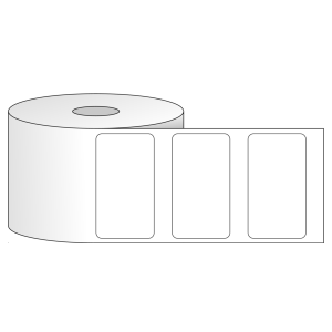 Tem nhãn - Decal trắng dạng cuộn 57.15mm x 31.75mm - Đường kính ngoài 95.25mm