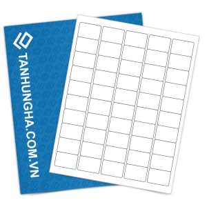 Tem nhãn - Decal trắng 38mm x 26mm dạng tệp