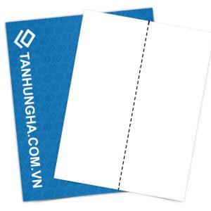 Tem nhãn - Decal trắng 216mm x 280mm dạng tệp full trang có đường cắt chia đôi