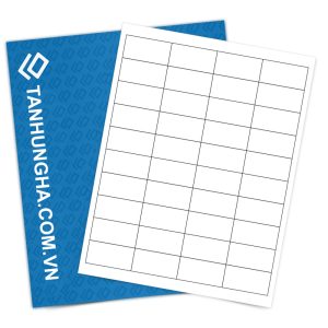 Tem nhãn - Decal trắng 50mm x 26mm dạng tệp