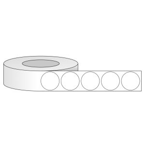 Tem nhãn - Decal trắng dạng cuộn hình tròn 38.1mm