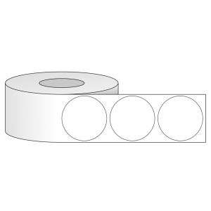 Tem nhãn - Decal trắng dạng cuộn hình tròn 50.8mm - Đường kính ngoài 127mm