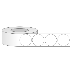 Tem nhãn - Decal trắng dạng cuộn hình tròn 50.8mm