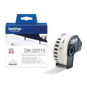 In tem nhãn decal mã vạch Brother DK-22214 kích thước 12mm X 30.48m dạng cuộn