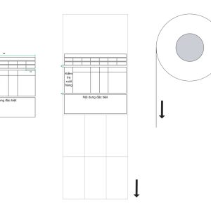 Cuộn decal in tem nhãn kiểm tra xuất hàng 100x285mm