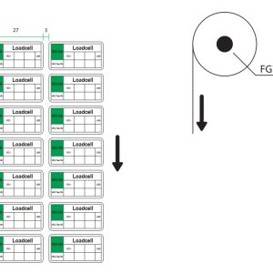 Decal in tem nhãn nền màu xanh lá khung chữ màu đen 26x11mm