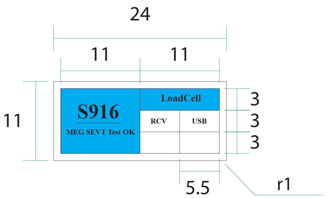 Decal in tem nhãn màu xanh nhạt chữ màu đen 24x11mm