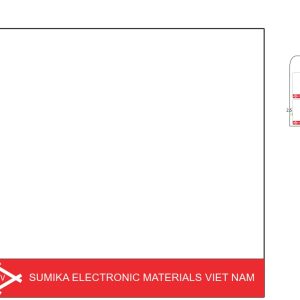 Cuộn decal tem nhãn viền đỏ 100x90mm