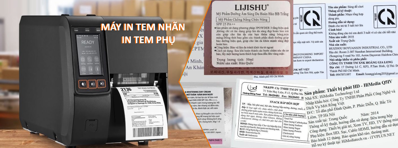 Máy in tem phụ sản phẩm nhập khẩu