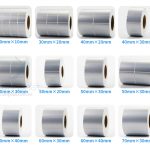 Giấy in mã vạch xi bạc 2 tem 50x10x50m