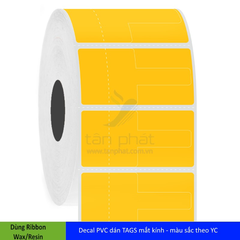 Giấy in tem kính PVC 50x41x50m (21 x2 tem+ Đuôi 30x7)