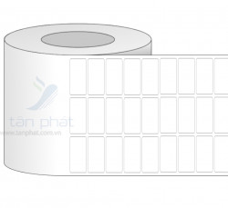 Giấy in mã vạch 3 tem 35x17x100M, bo góc