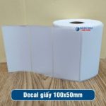 Decal giấy in mã vạch 100x50mm loại 1 tem 1 hàng giá tốt