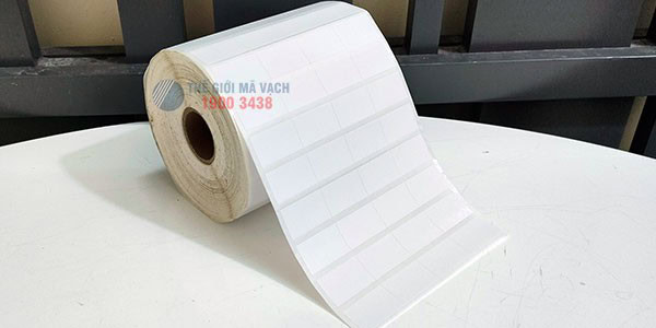 Decal giấy in mã vạch 25x15mm thường dùng cho in tem số nhảy