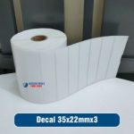 Decal giấy in mã vạch 35x22mm loại 3 tem 1 hàng giá tốt