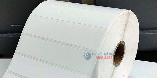 Decal giấy in tem nhãn mã vạch 35x22mm được sử dụng phổ biến