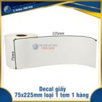 Decal giấy in mã vạch 75x225mm loại 1 tem 1 hàng