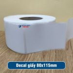 Decal giấy in mã vạch 80x115mm loại 1 tem 1 hàng giá tốt