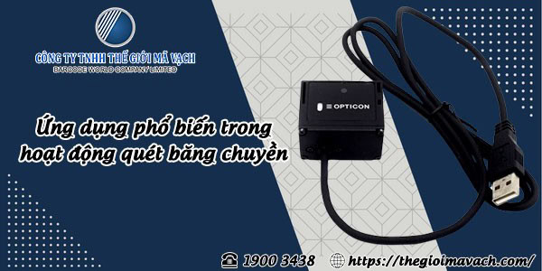 Máy quét mã vạch 1D Opticon NLV-4001 ứng dụng cho băng chuyền