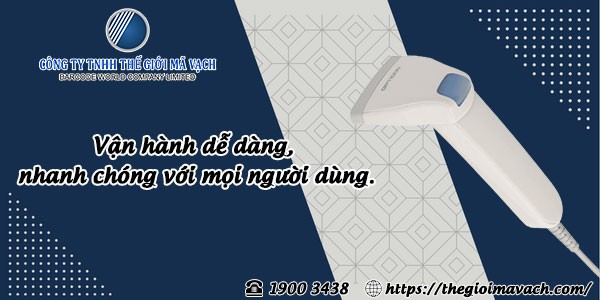 Máy quét mã vạch 1D Opticon OPR-4001 có dây đơn giản, dễ sử dụng