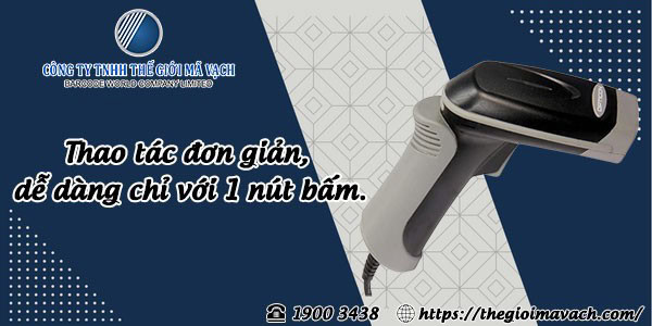 Máy quét mã vạch 2D Opticon OPI-2002 có dây sử dụng đơn giản