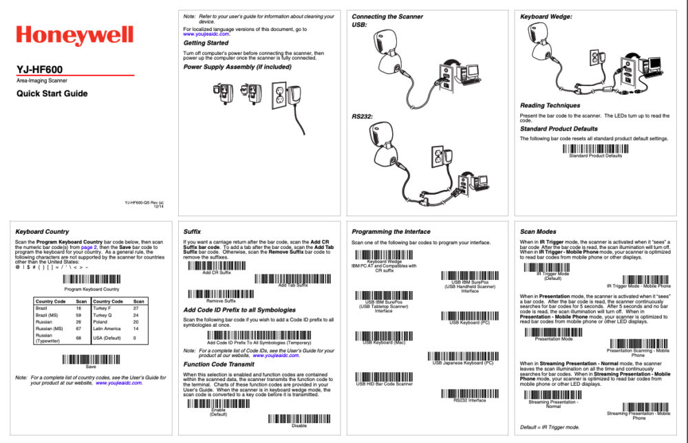 quick-start-guide-honeywell-hf600-p1 hneywell-hf600